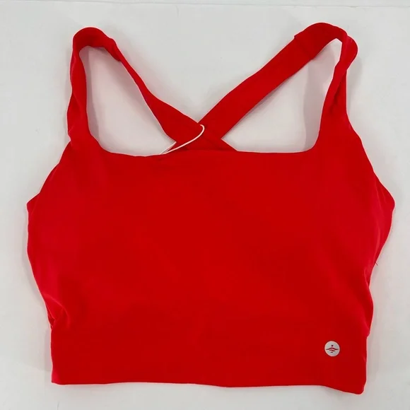 Halara Airy Square Neck Backless Crisscross Cropped Cool Touch Yoga Tank Top - Picture 10 of 12